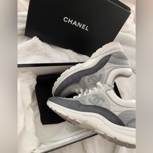 Chanel CC Interlocking Suede Trainers